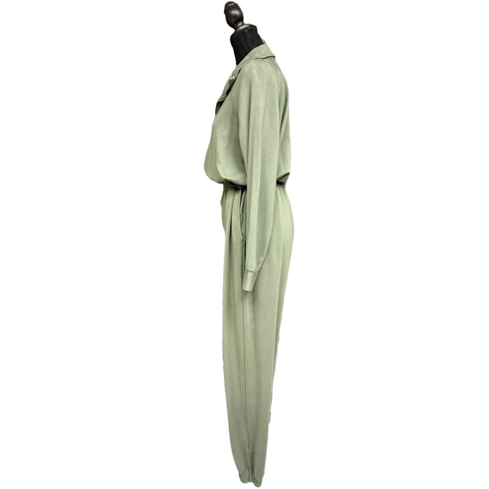 Stateside Super Soft Fleece Jumpsuit, Medium, Artichoke Green Fleece Zip NWOT - Picture 8 of 10